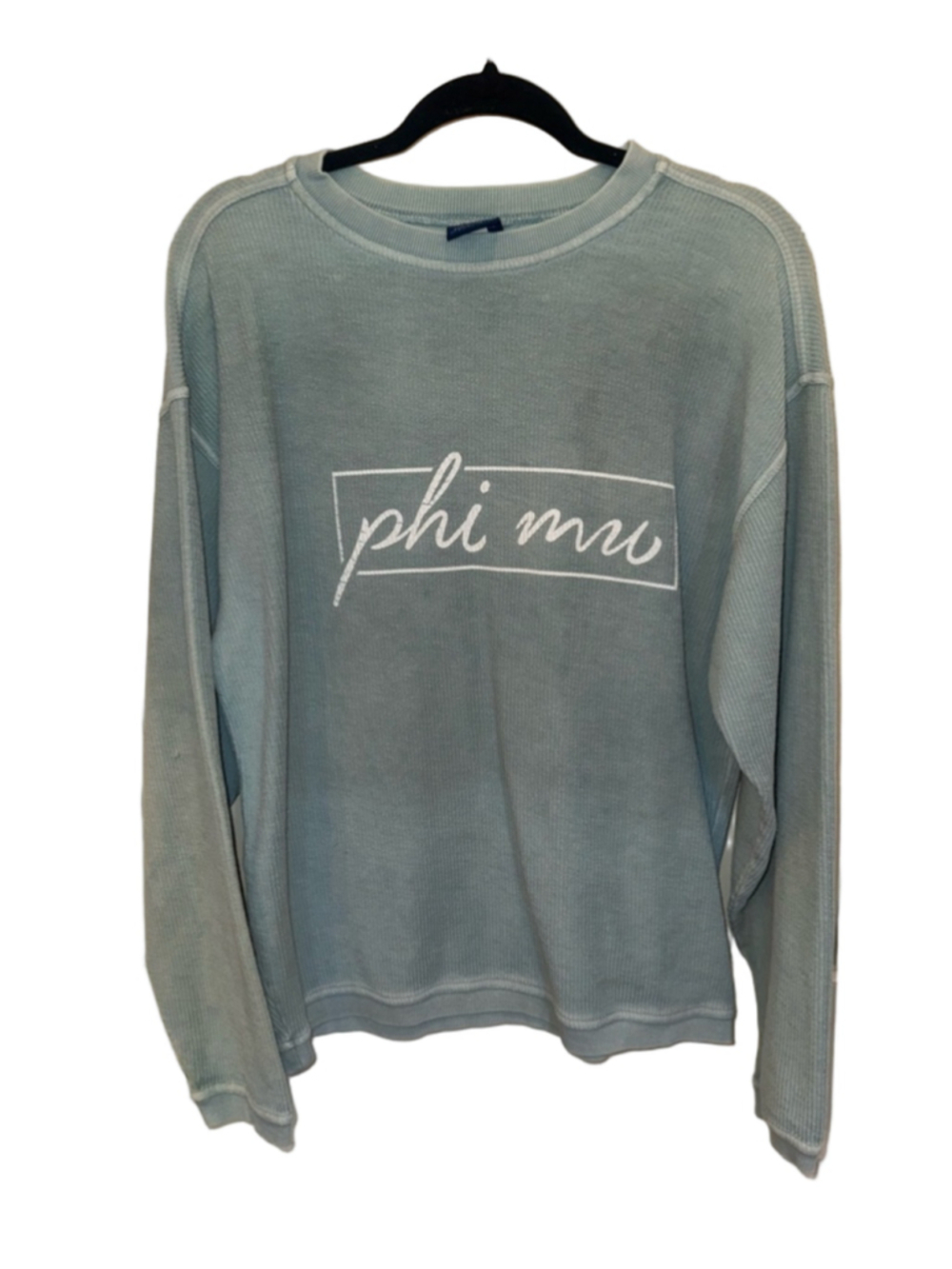 Green Crewneck Sweatshirt - Lightweight womens Phi-Mu